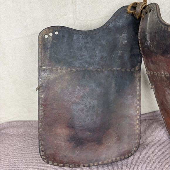 Antique 1900 - 1915 Navajo Native Western Leather Saddle Bags Handmade - Picture 9 of 11